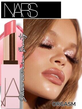 NARS Orgasm Afterglow Hydrating Sheer Tinted Lip Balm - Peachy Pink Gold Shimmer